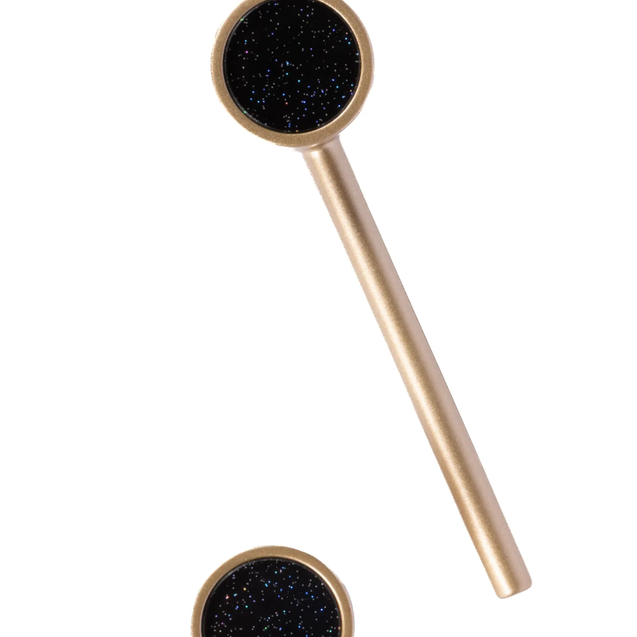 Brass Essence bifocal articulated zinc alloy cabinet pull Z-0019 with dual hooks and sleek metallic finish, mounted on a cabinet door.