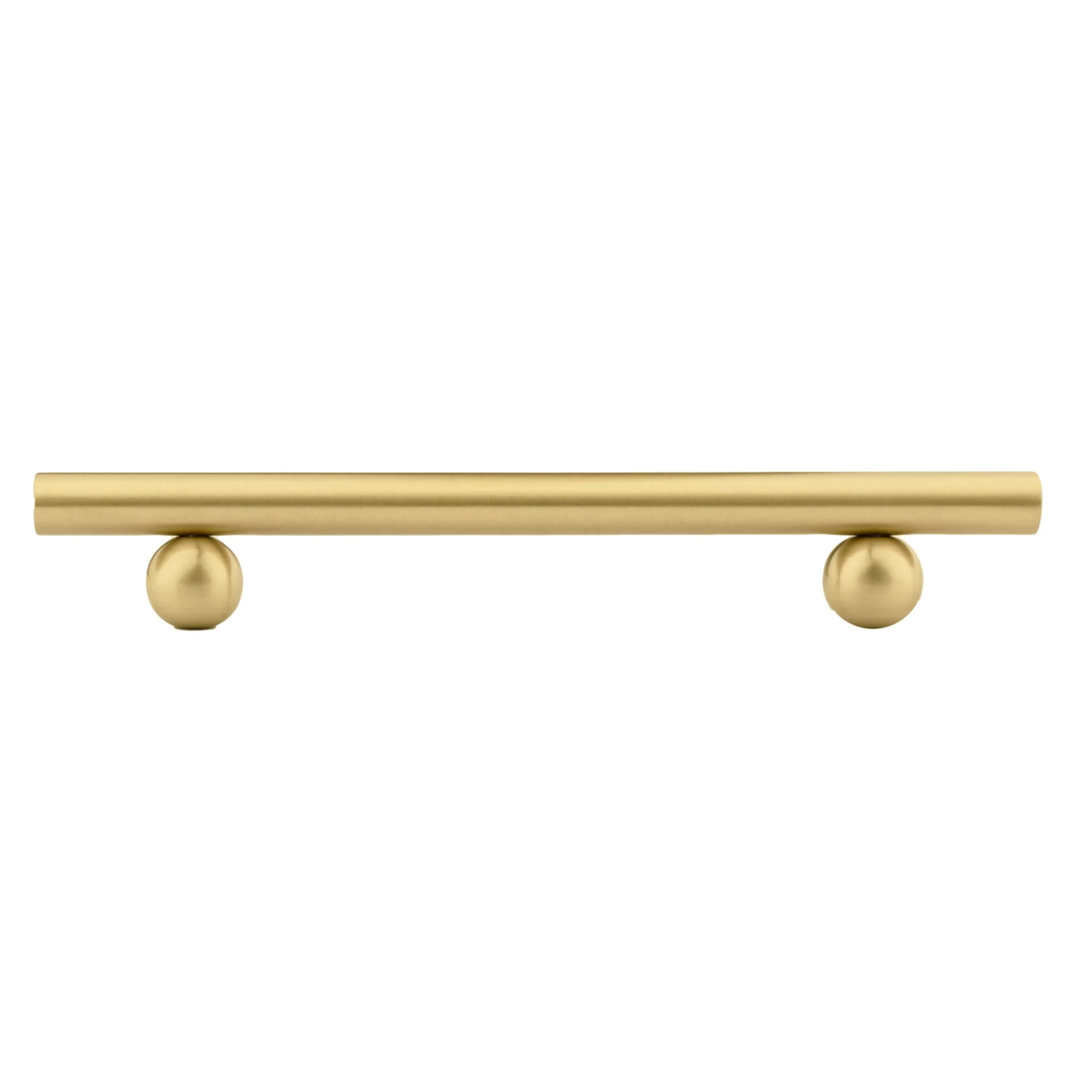 Solid brass goblet cabinet handle from Brass Essence collection, featuring a polished, elegant design for kitchen or furniture.
