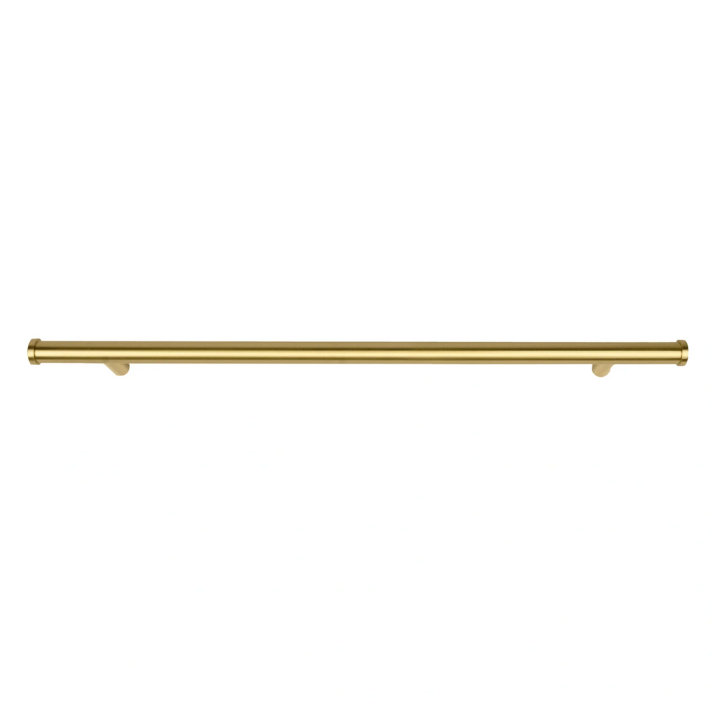 Brass Essence Euro Bar Solid Brass Cabinet Pull from the B-0058 collection, showcasing a sleek, polished brass finish and modern design.