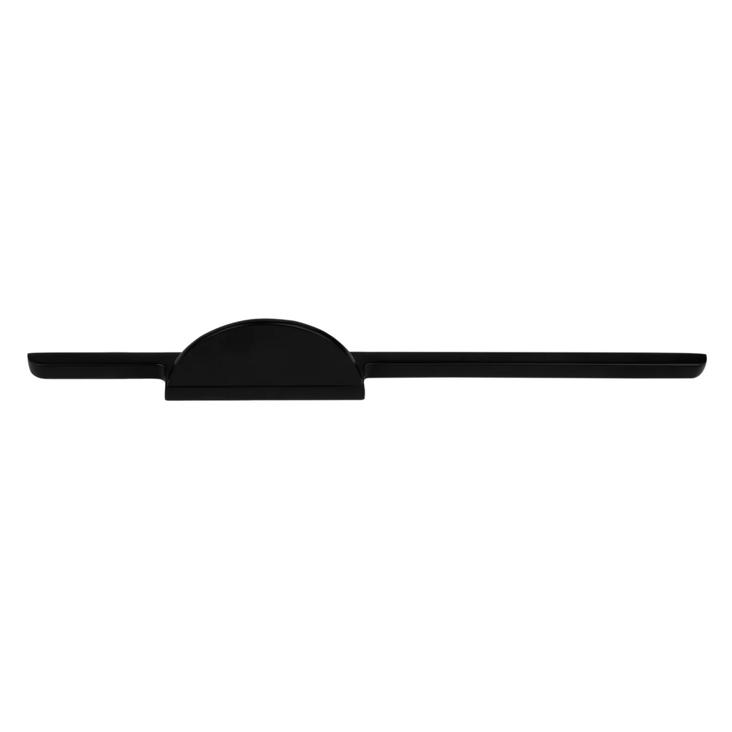 Modern gold and black circle and bar door handle by Brass Essence, made of zinc alloy with premium finish.