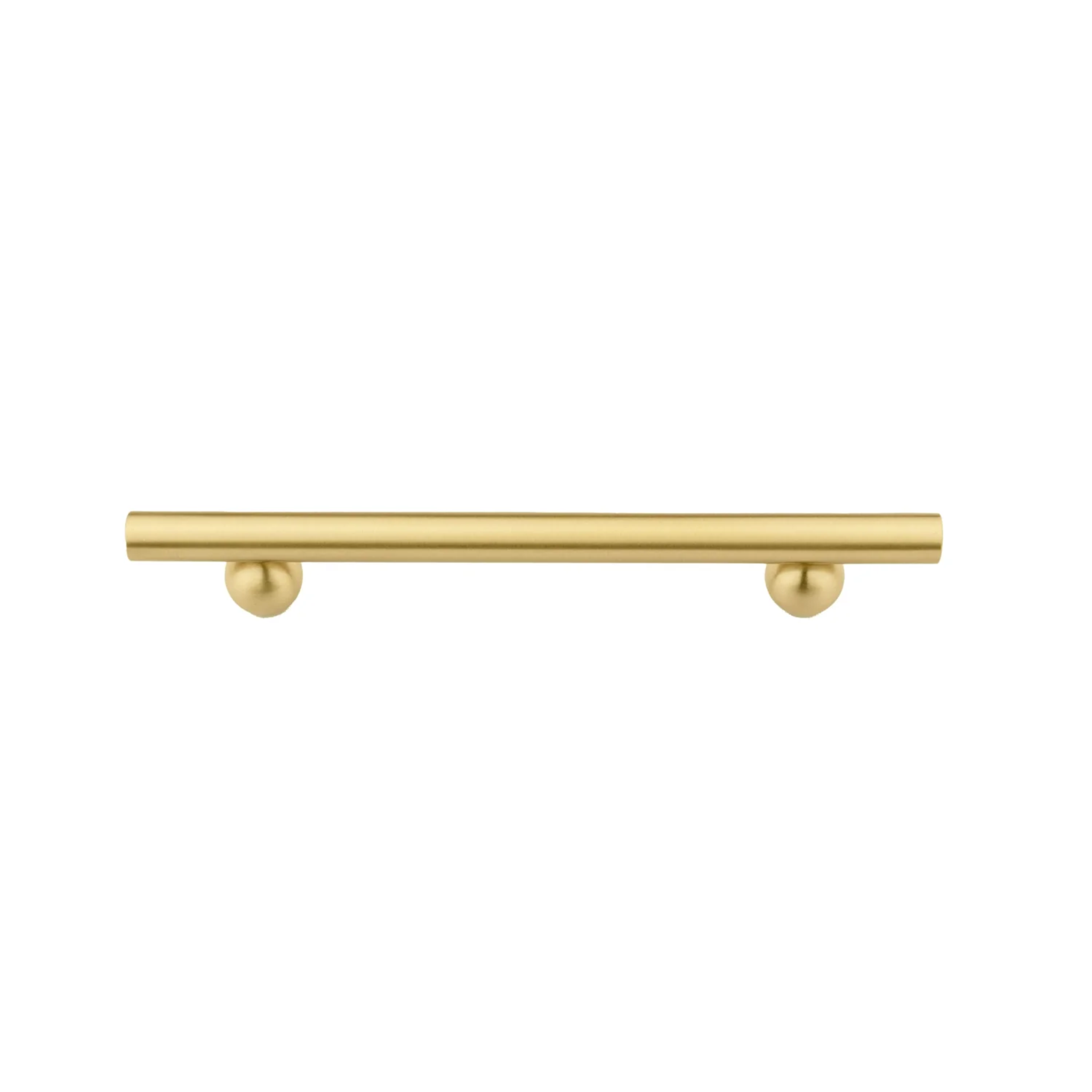 Solid brass goblet cabinet handle from Brass Essence collection, featuring a polished finish and ergonomic design.