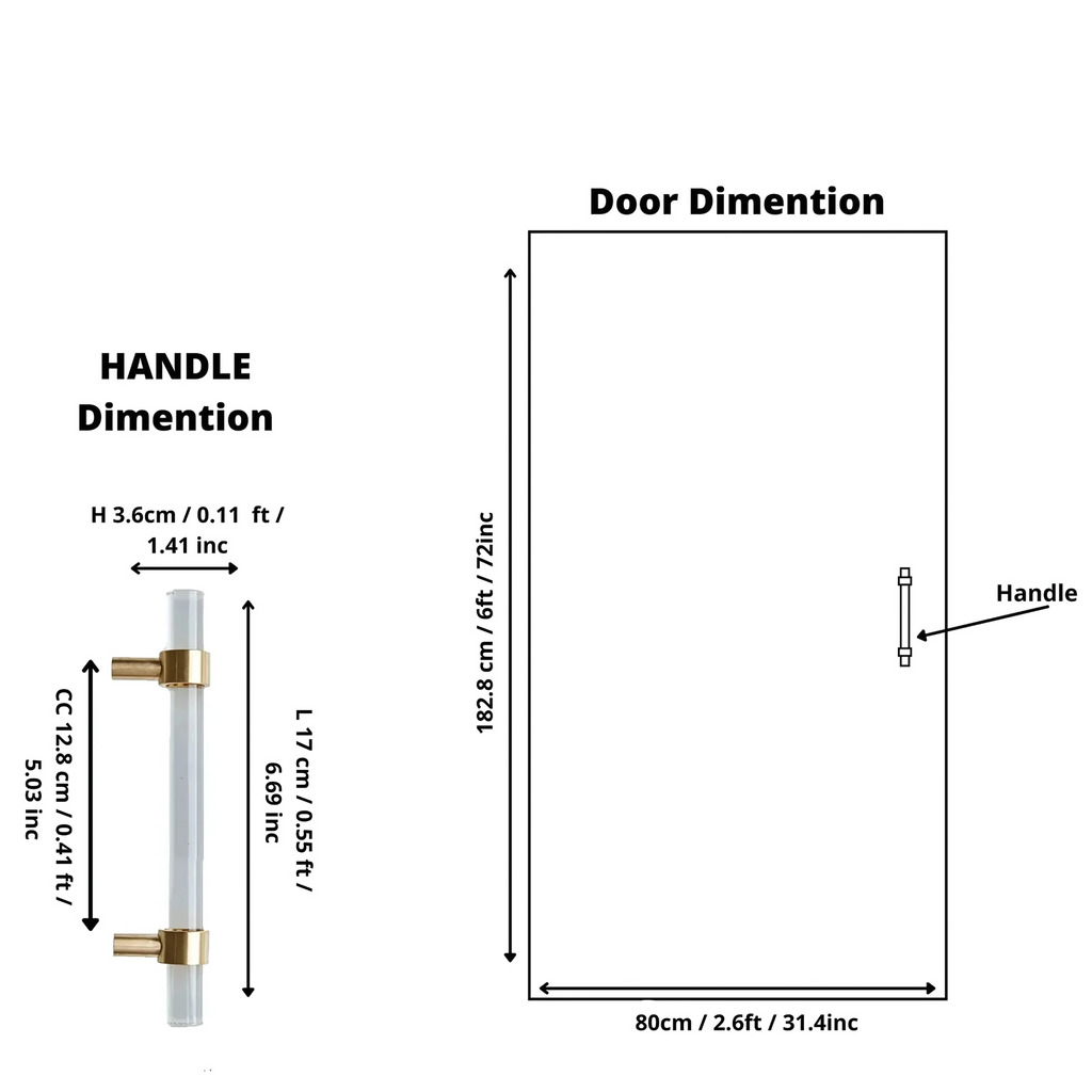 Clear acrylic and brass T-bar handle from Brass Essence collection, showcasing sleek modern hardware for furniture or cabinetry.