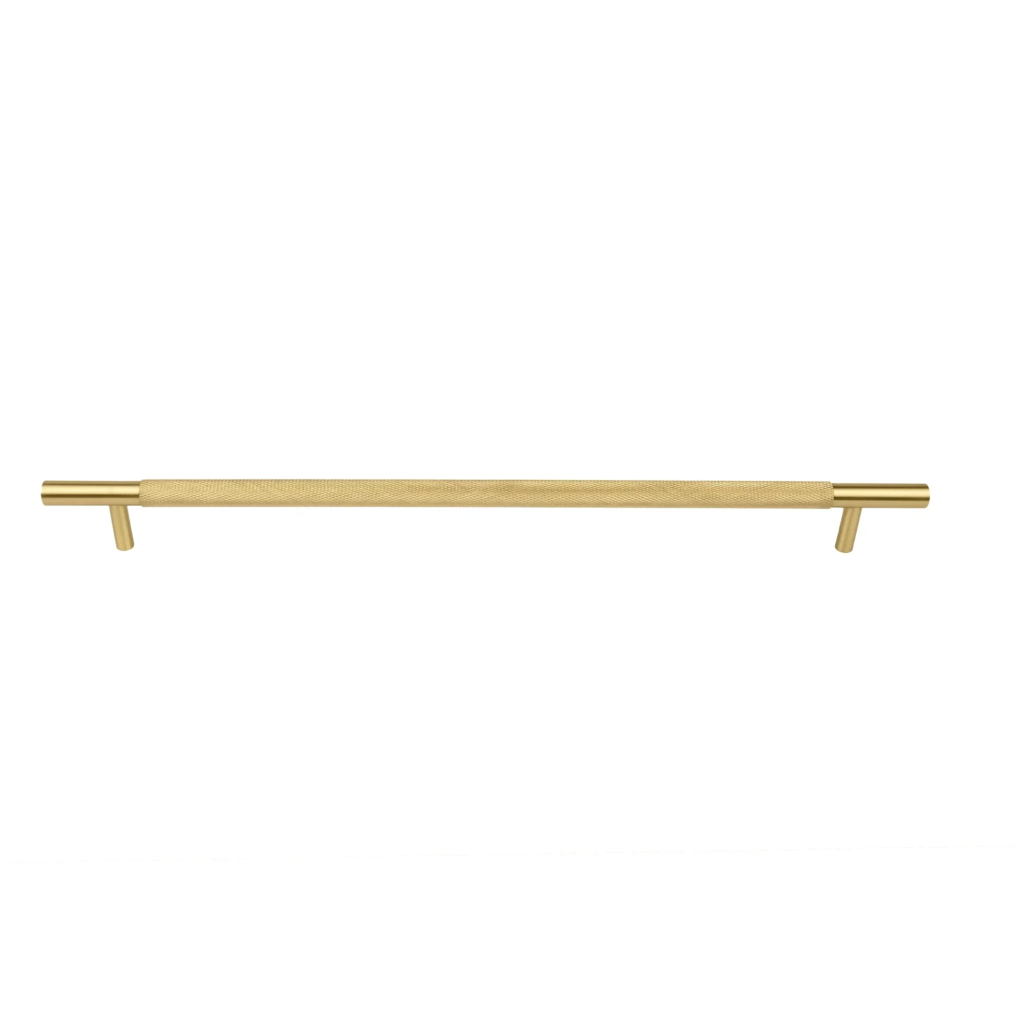 Brass essence Yashvite knurled brass cabinet handle from the B-0060 collection, showcasing a textured, polished finish and ergonomic design.