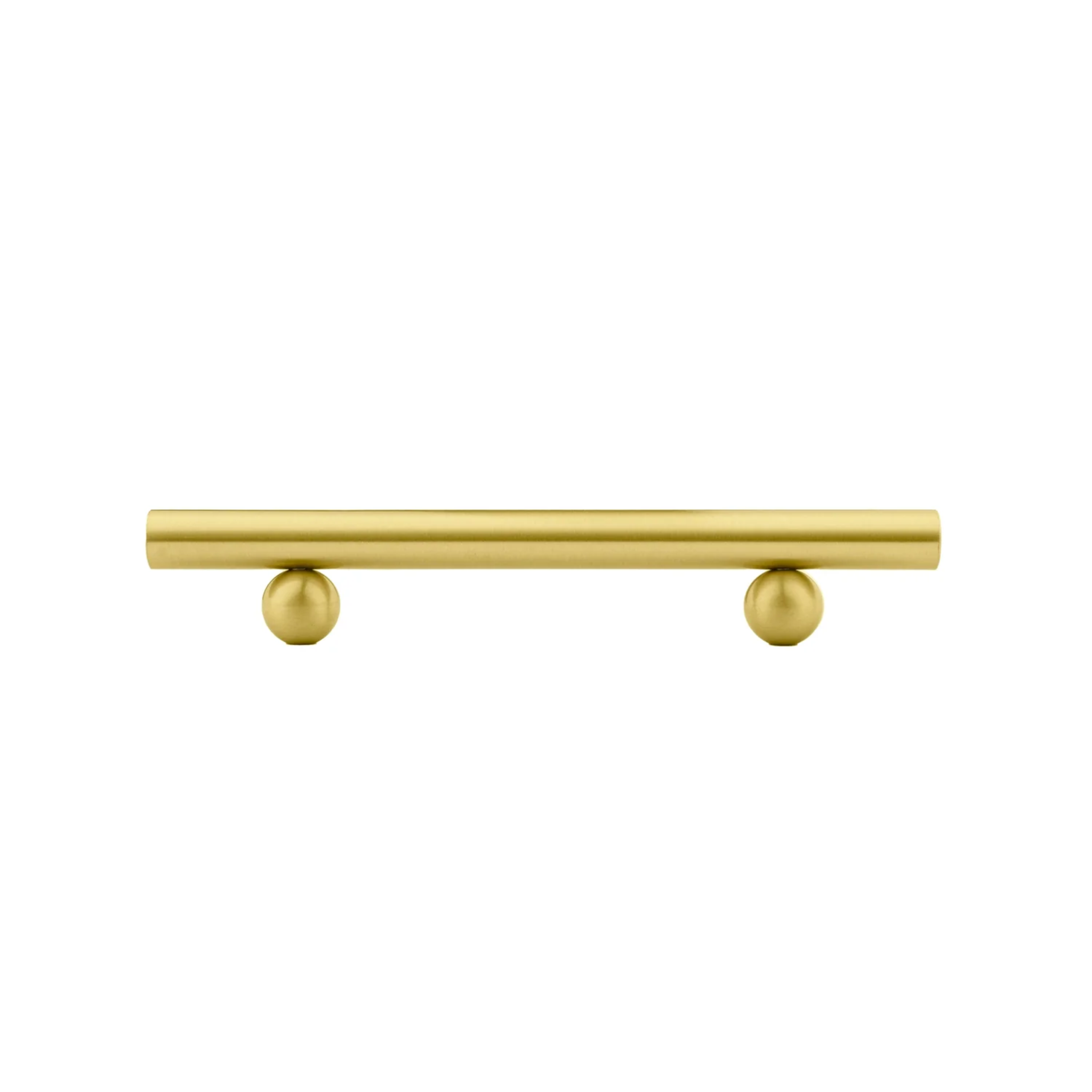 Brass Essence solid brass goblet cabinet handle from the collection, featuring a smooth, polished surface and ergonomic design.