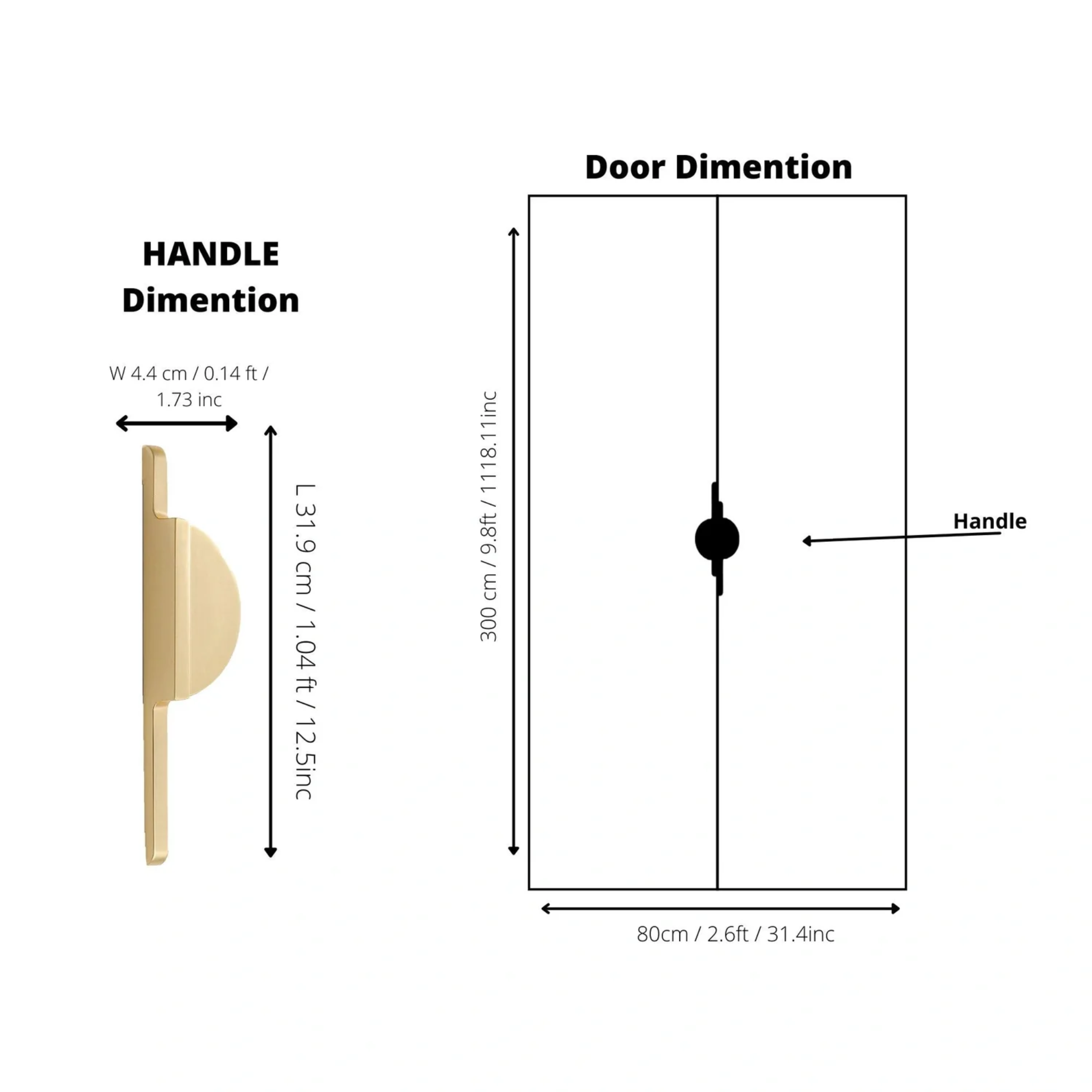 Modern circle and bar door handle by Brass Essence in gold and black finish, made of zinc alloy, with a sleek, premium design