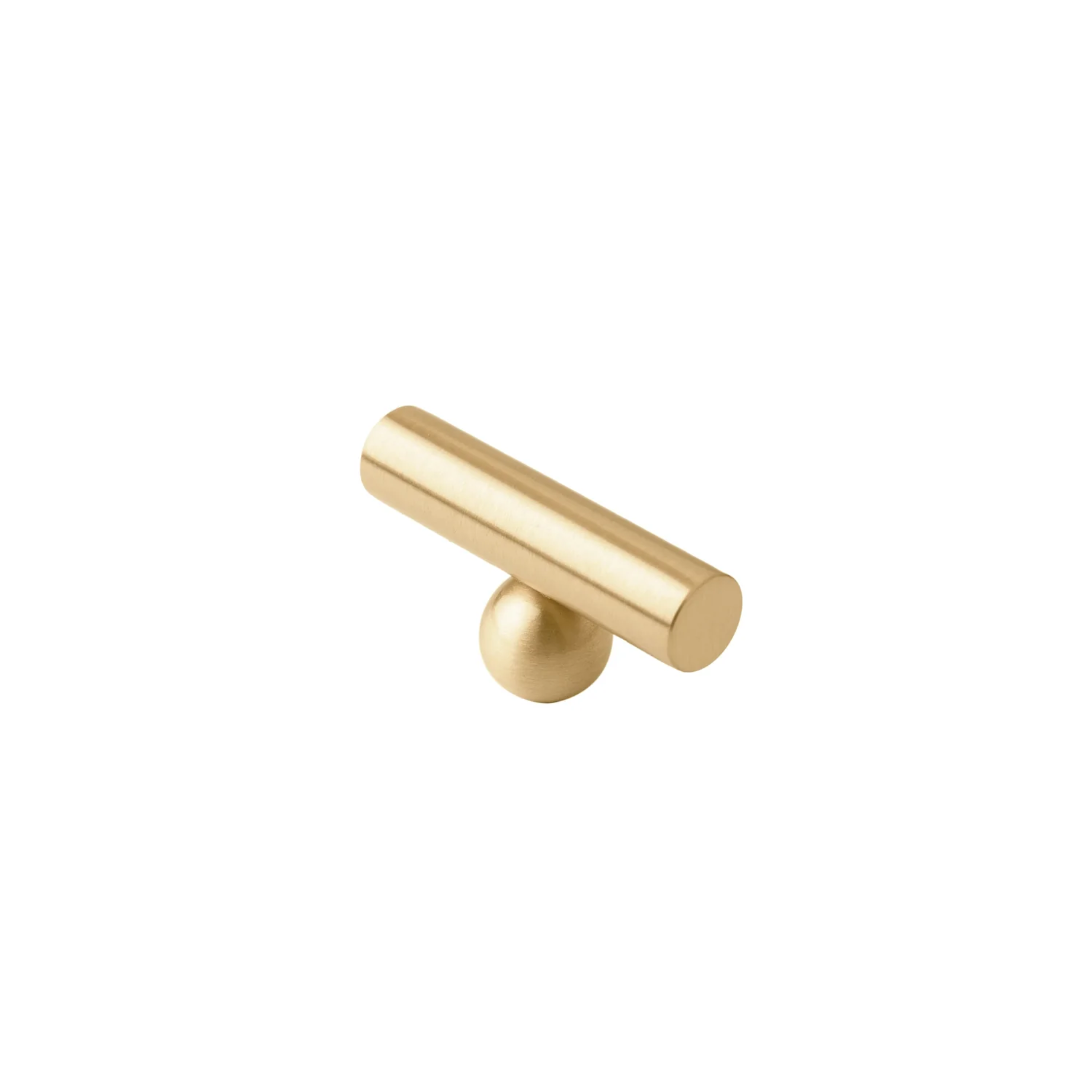Solid brass goblet cabinet handle from Brass Essence's collection, featuring a polished, elegant design for furniture drawers.
