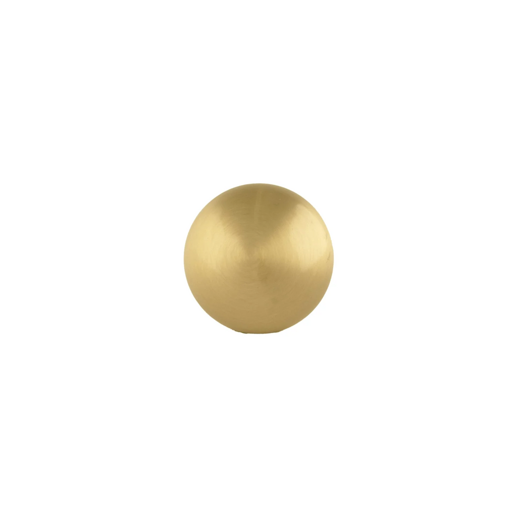 Brass Essence mushroom solid brass cabinet knob with a smooth, rounded surface and polished finish for furniture hardware.