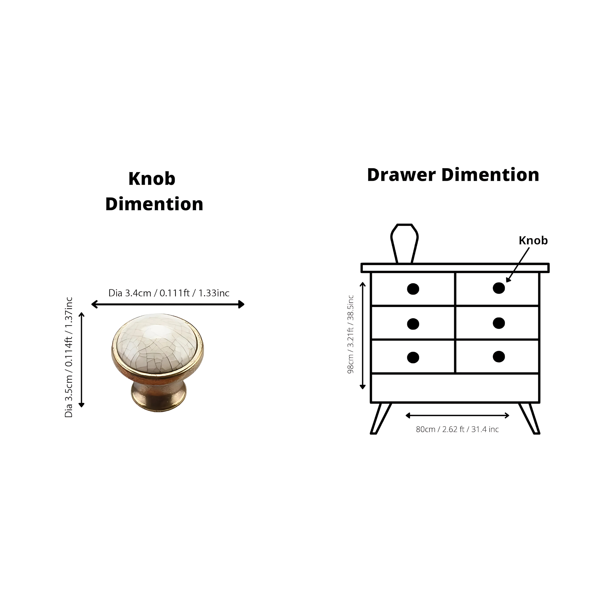 Antique ceramic and zinc cabinet handle by Brass Essence, featuring a vintage design with decorative ceramic and metal accents.