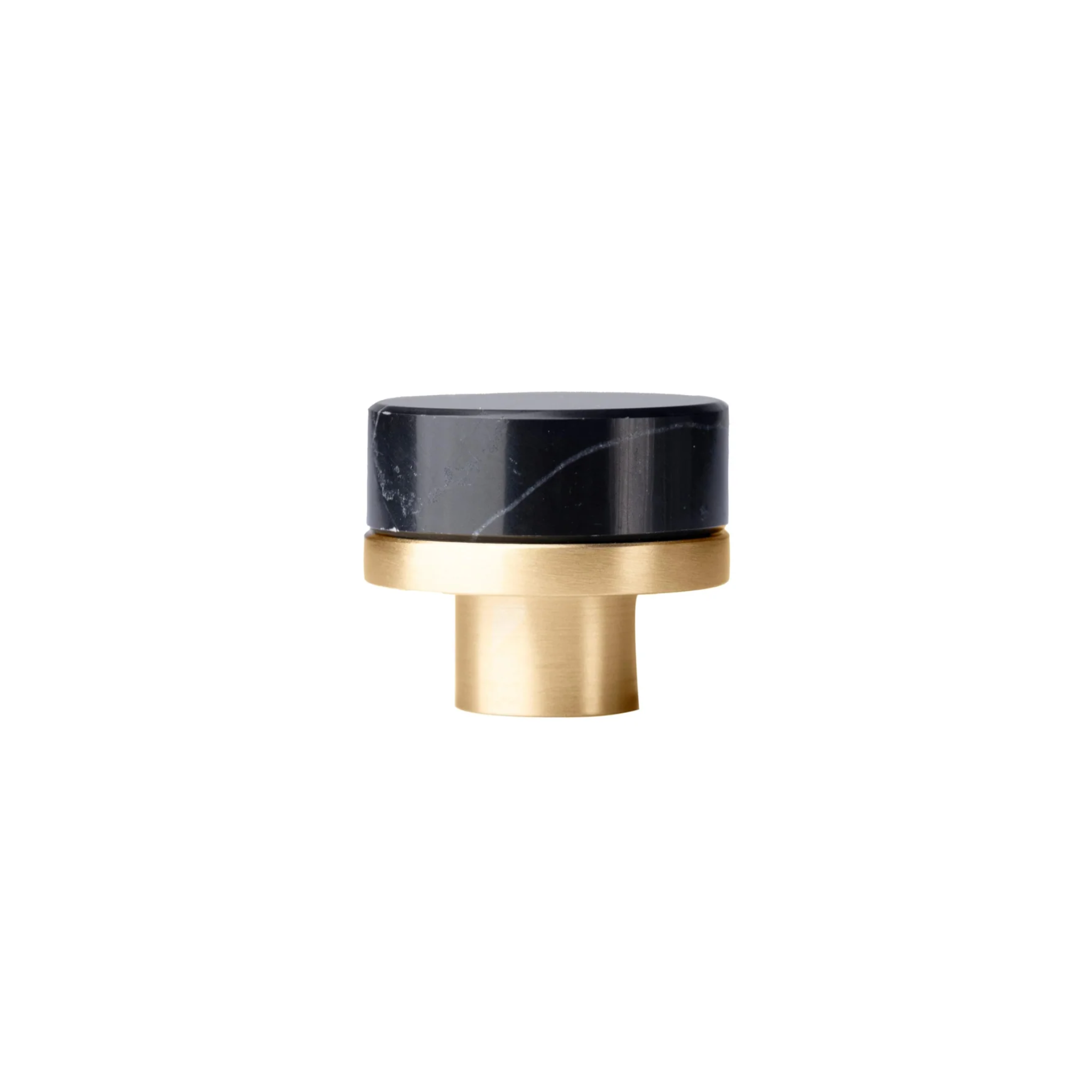 Brass Essence Karish marble and brass knobs with luxury finish, featuring elegant marble and brass details for furniture decor.