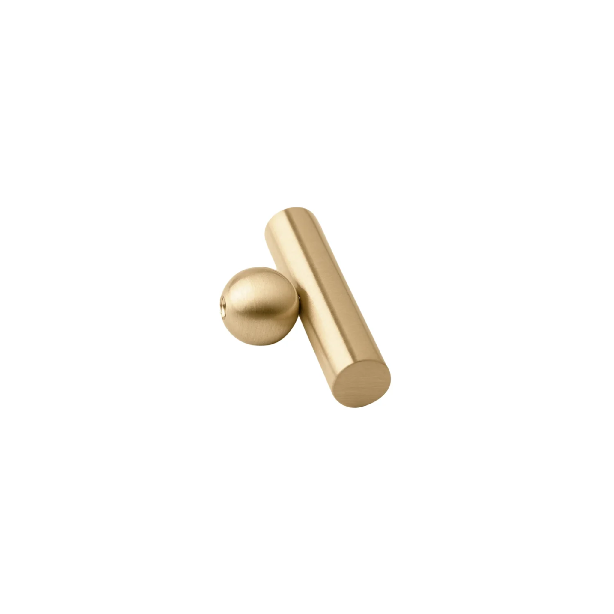 Brass Essence solid brass goblet cabinet handle from the B-0057 collection, featuring a sleek, polished design for furniture.