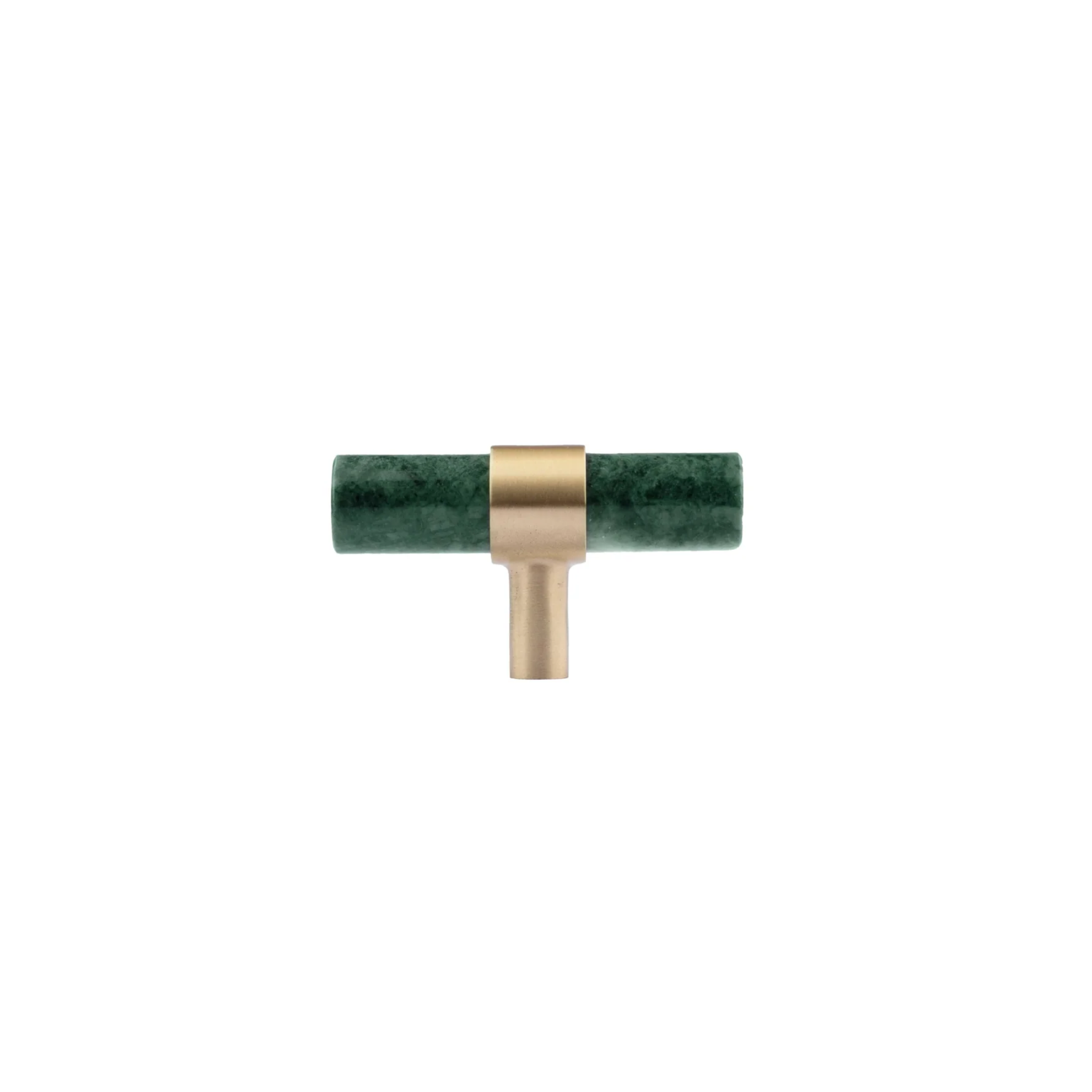 Brass Essence Karish marble and brass handles with a brushed finish, featuring elegant design for luxury furniture accents.