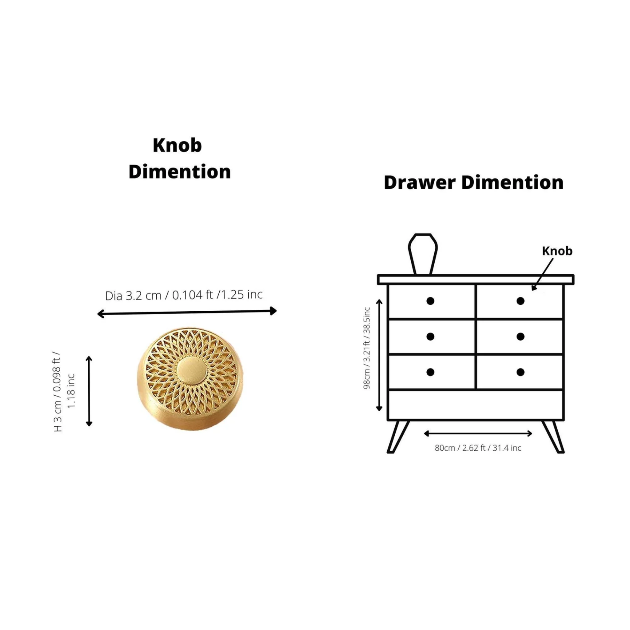 Brass Essence Mahi Amerock polished brass lattice knob with intricate geometric pattern on a white background.
