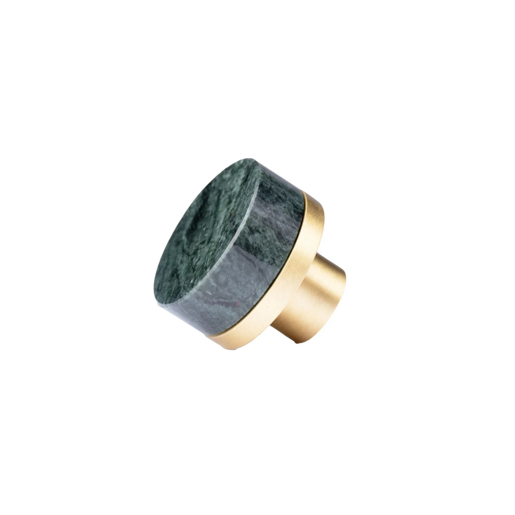 Brass essence Karish marble and brass knobs with luxury finish, featuring elegant marble and brass design for furniture decor.
