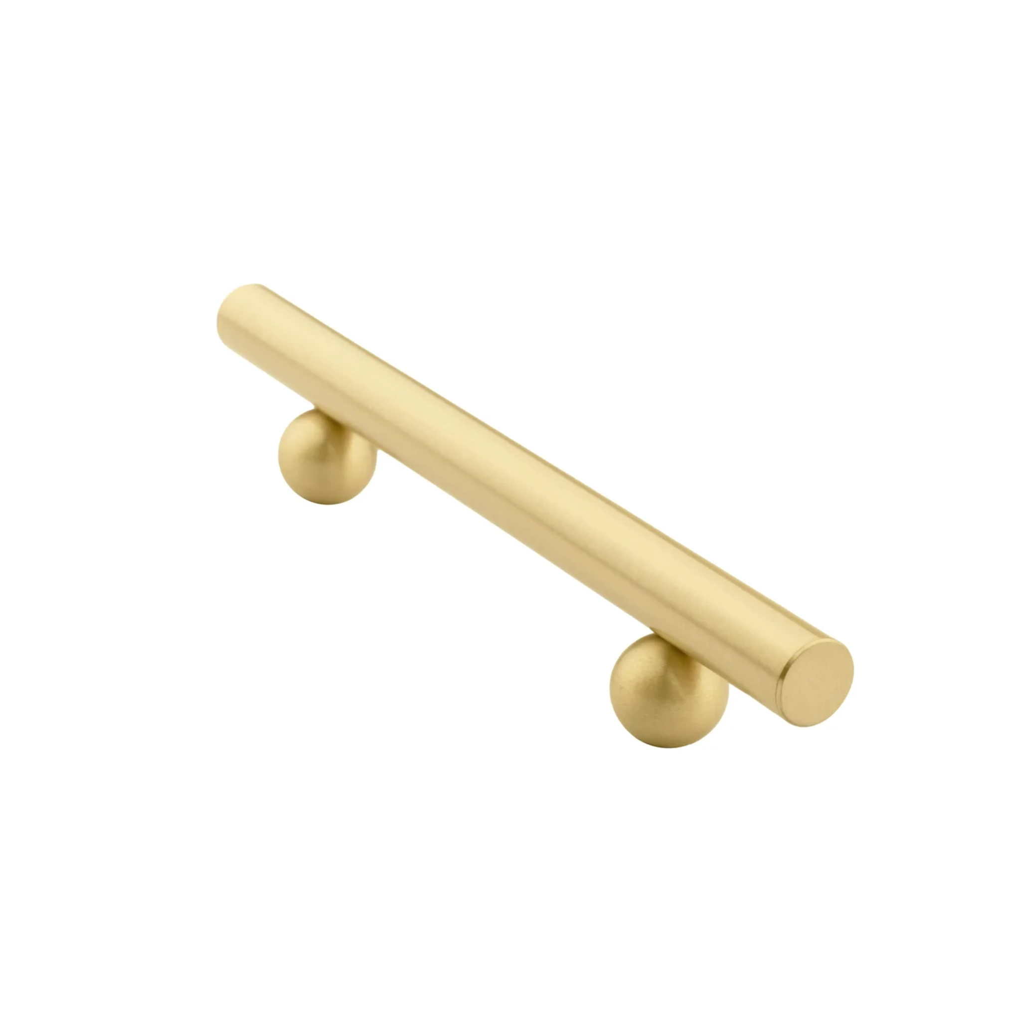 Brass Essence solid brass goblet cabinet handle from the B-0057 collection, featuring a sleek, polished finish for furniture.