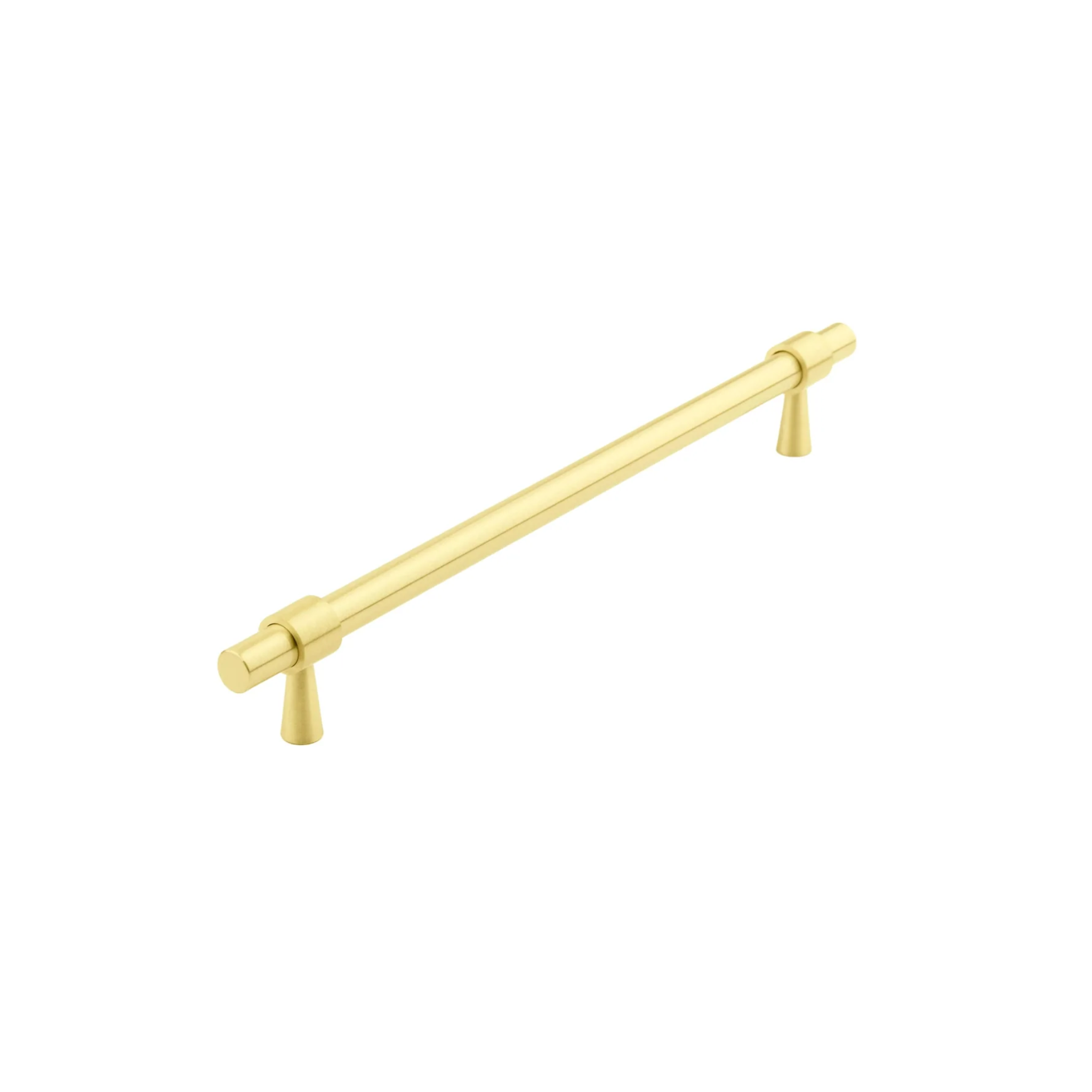 Brass Essence Naveena solid brass T-Bar handle from the collection, featuring a sleek, polished finish and sturdy design for doors or cabinets.