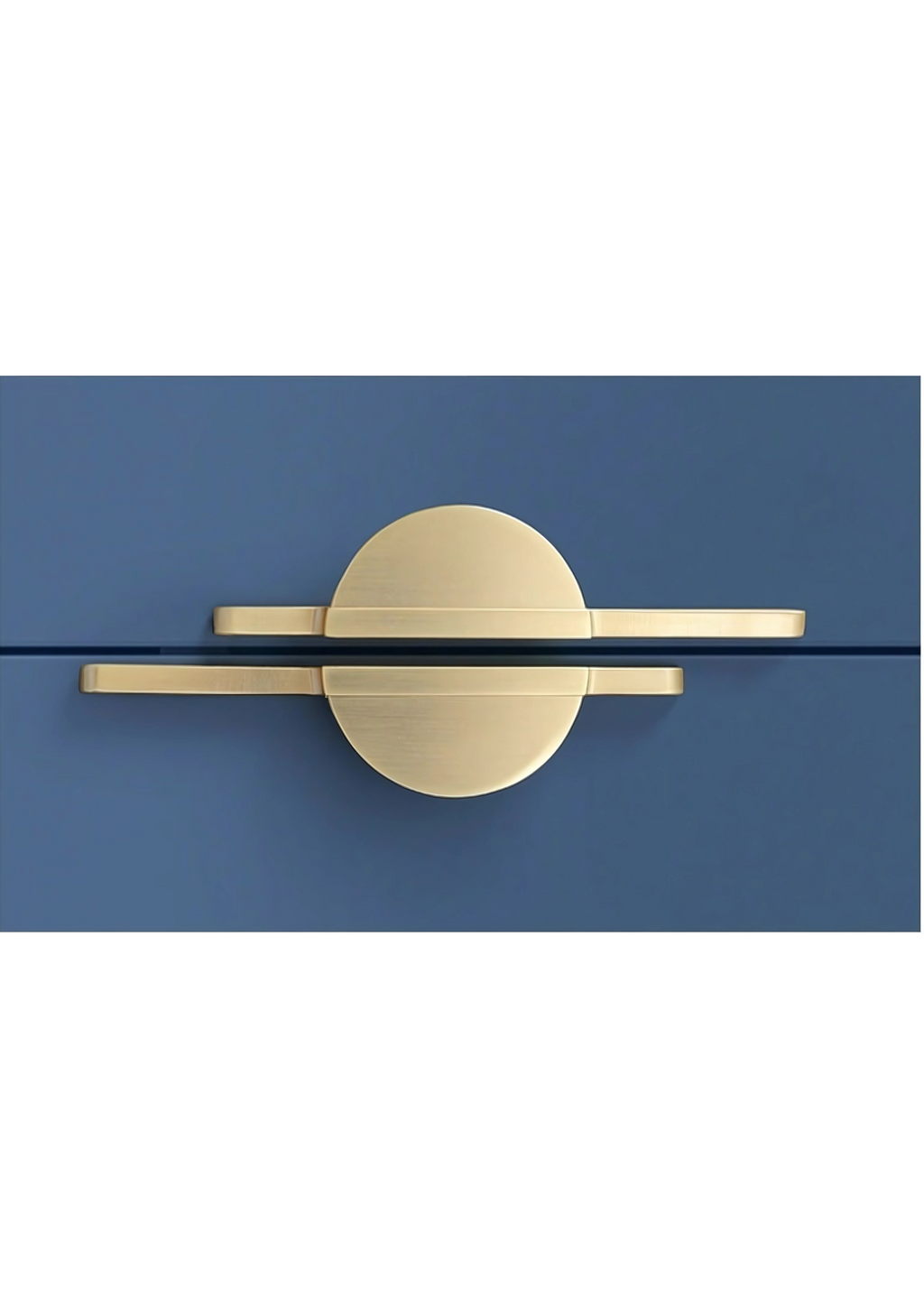 Gold and black modern circle and bar door handle by Brass Essence, made of zinc alloy with a premium finish.